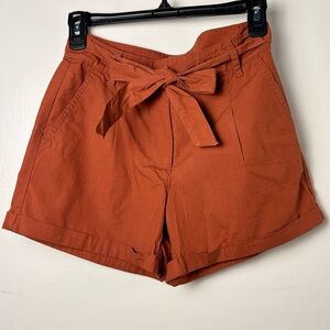 Forever 21 High Waist Rust Shorts with Bow
